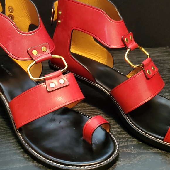 Isabel marant toe loop sandals red 41/10 - Picture 5 of 11